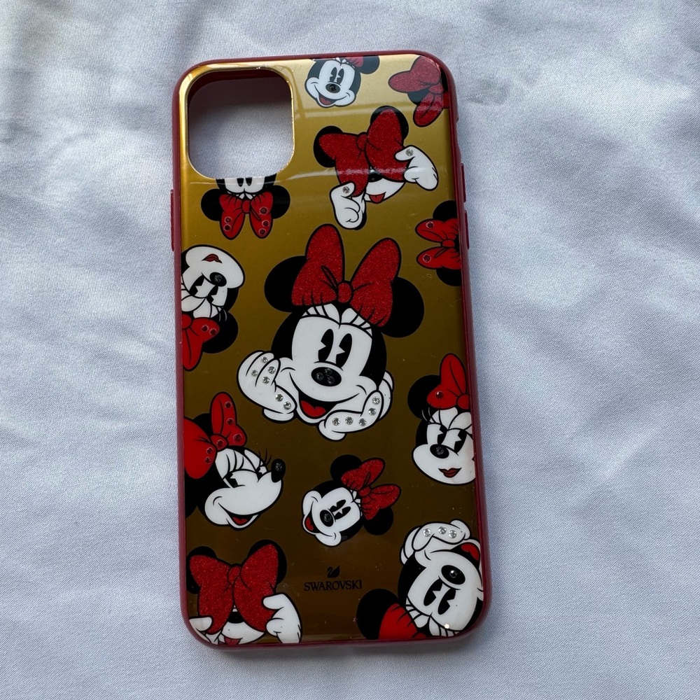 Today Sale ‼️Swarovski Minnie Mouse Gold 11 PRO MAX IPHONE Case